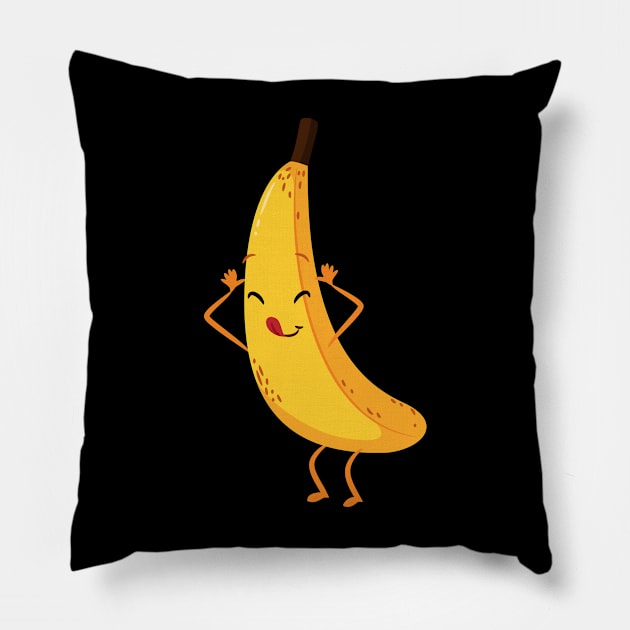 Banana Fruit Lover Design Pillow by Utopia Shop