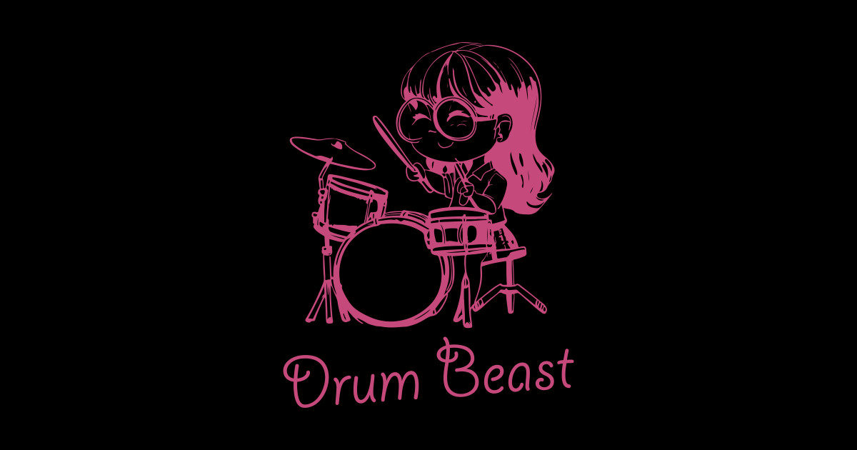 Drum Beast Drum Beast Sticker TeePublic