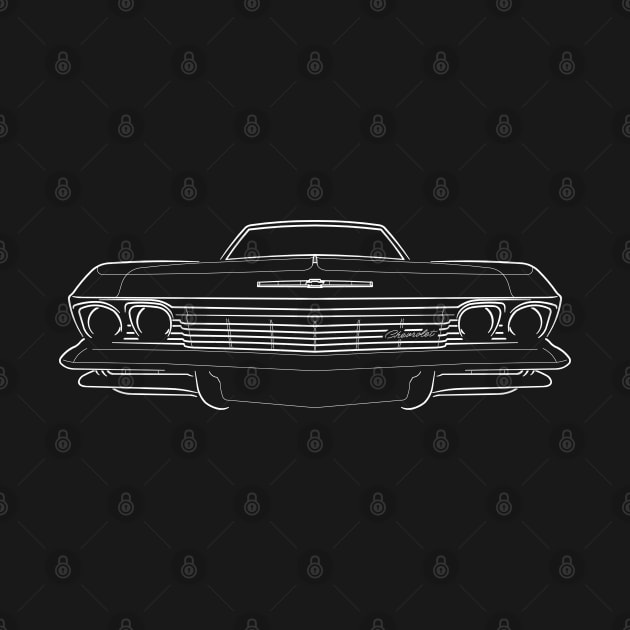 1965 Chevy Impala - front stencil, white by mal_photography