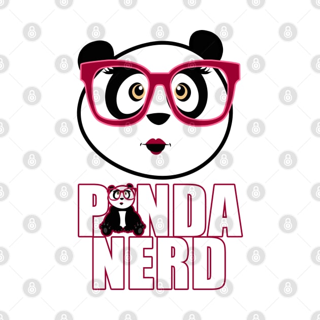 Panda Nerd Girl by adamzworld