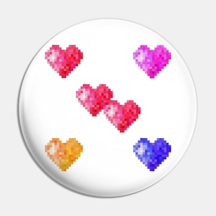 Color love hearts pattern Pin