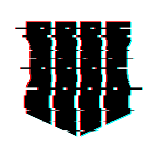 Black Ops 4 Logo Glitch Effect Black T-Shirt