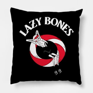 Lazy Bones Skeleton Vacation Lounge Pillow