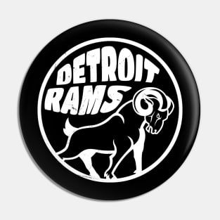 Detroit Rams White Pin