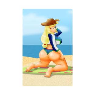 Applejack at the Beach T-Shirt