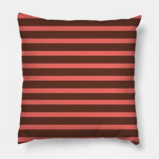 Pink Choco Stripes Pattern 027#001 Pillow