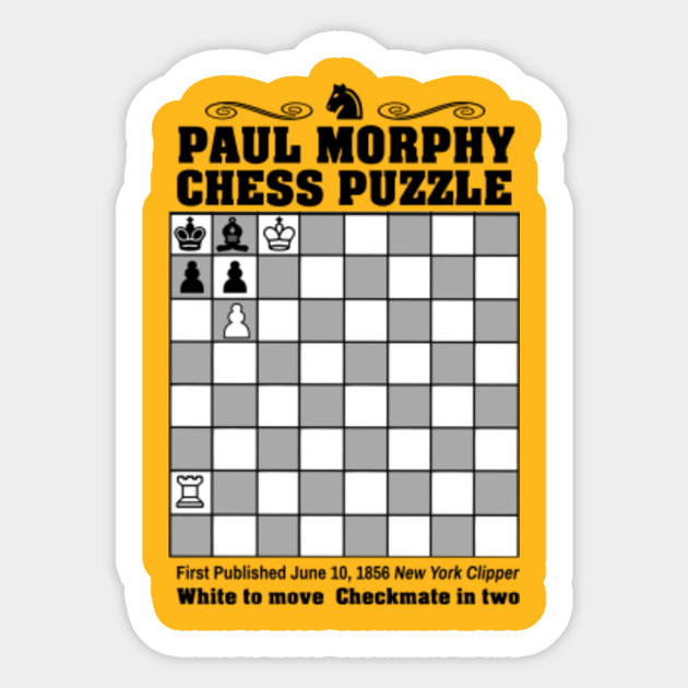 Paul Morphy Chess Puzzle Chess Sticker Teepublic Uk