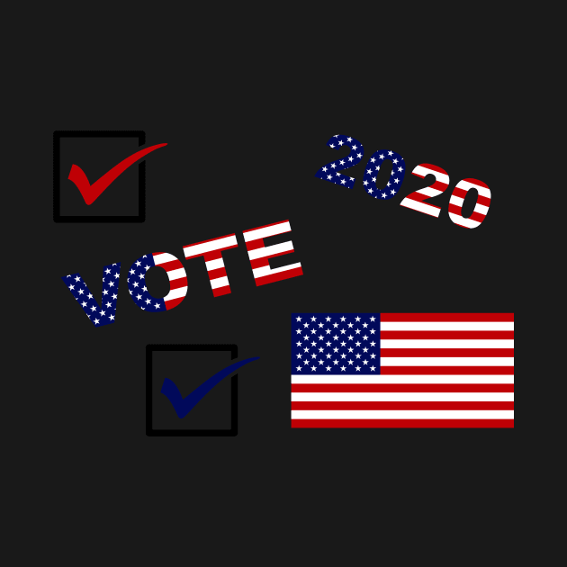 Vote 2020 American Flag Red White and Blue Sticker Pack by ColorMeHappy123