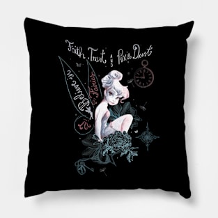 Disney  Pan Tinker Bell  Drawing Portrait Pillow