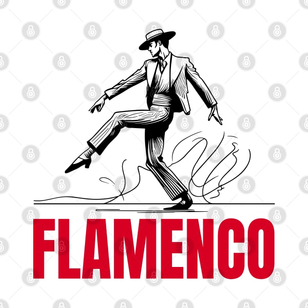 Flamenco male dancer - Black by PrintSoulDesigns