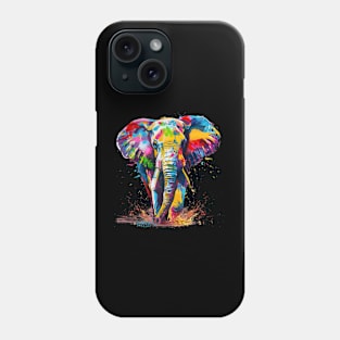 Elephant Colorful Art Design for Animals Love Phone Case