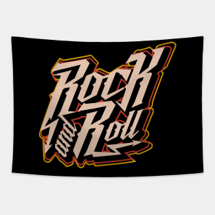 Rock and Roll design badge lettering Tapestry