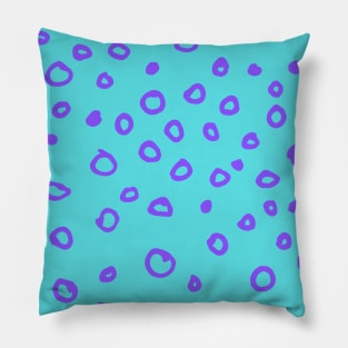 Abstract boho purple bubble pattern Pillow