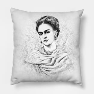 Frida Kahlo Drawing Pillow