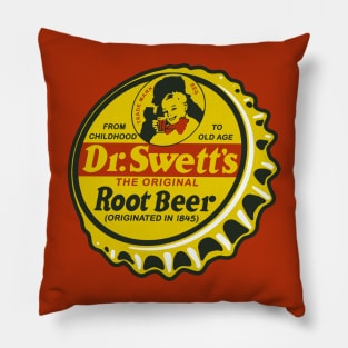 Vintage Dr Swett's Root Beer Soda Bottlecap Pillow