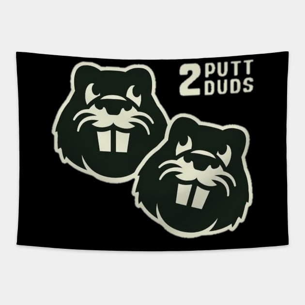 putt duds dog forever Tapestry by 2 putt duds