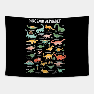 Dinosaurs Alphabet A-Z ABC Dino Identification Tapestry