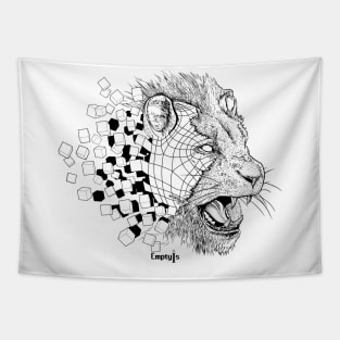 3D Lion Tapestry