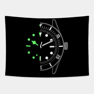 Divers Watch Day and Night Tapestry