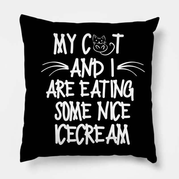 My cat and I are eating some nice icecream Pillow by mksjr