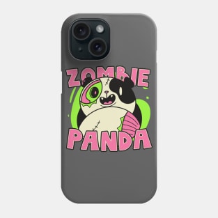 Cute Zombie Panda // Funny Halloween Zombie Animals Phone Case