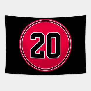 Adam Mokoka Number 20 Jersey Chicago Bulls Inspired Tapestry