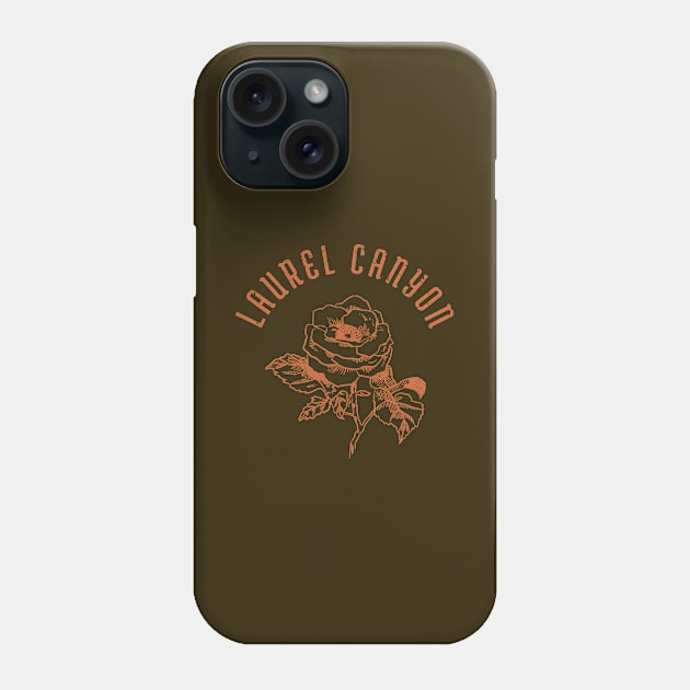 Laurel Canyon rose - orange print Phone Case by retropetrol