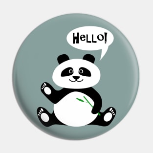 Hello Panda Pin