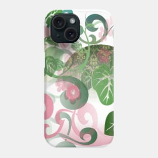 Pink And Green Vines Phone Case