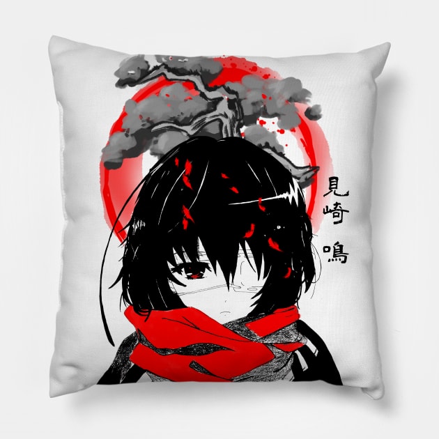 Red landscape Pillow by stingi