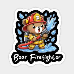 Cute Bear Firefighter Magnet