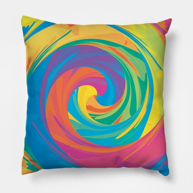 Rainbow Spiral 6 Pillow by Bellewood222