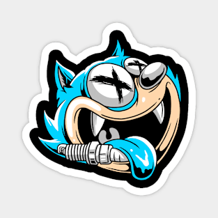 CARTOON DOODLE SPARK PLUG Magnet