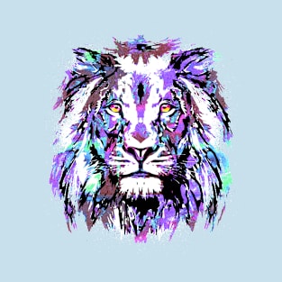 Colorful Lion Head - Realistic Lion Eyes T-Shirt