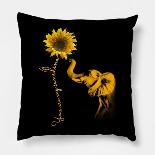 You Are My Sunshine For Elephant Lovers Pillow