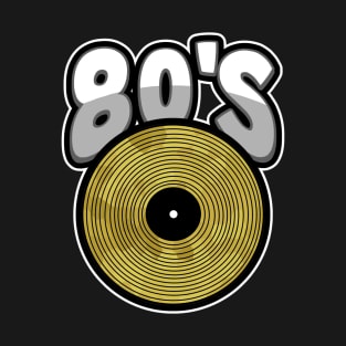 1980 RETRO Gold Vinyl Record T-Shirt