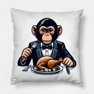 Happy Thanksgiving Monkey Pillow