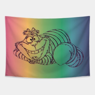 Trippy Cheshire  Cat Tapestry