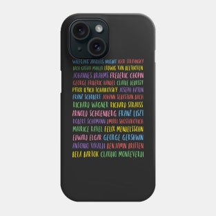 Classical Music Composers Rainbow Phone Case