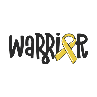 Warrior Childhood Cancer Awareness Yellow Ribbon Chemo T-Shirt