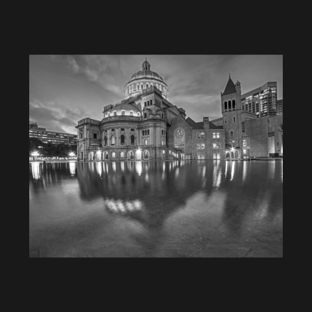 Reflecting Pool Black and White Boston Christian Science Building by WayneOxfordPh