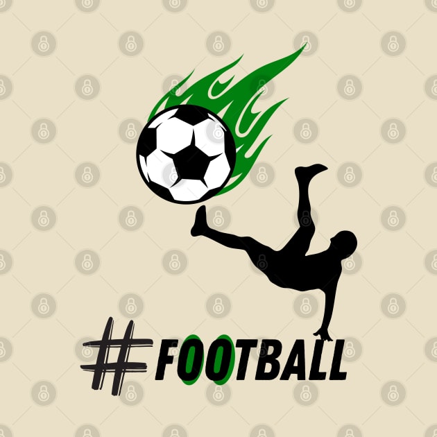 Football Green flame Ball by O.M design