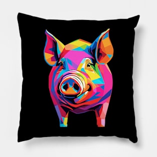 Pig Pop Art Pillow