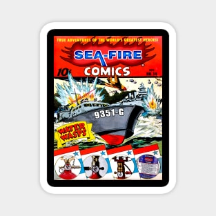 Sea Fire Comic Design Magnet