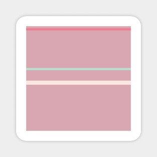 An amazing patchwork of Faded Pink, Powder Blue, Misty Rose and Light Coral stripes. Magnet