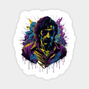 vector art a colorful graffiti illustration of Frank Zappa // Aesthetic Magnet