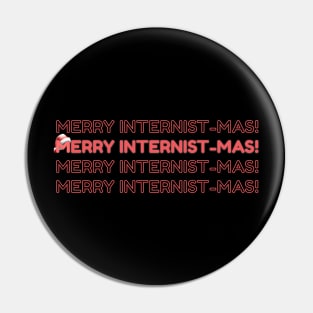 Merry Christmas internist doctor Pin