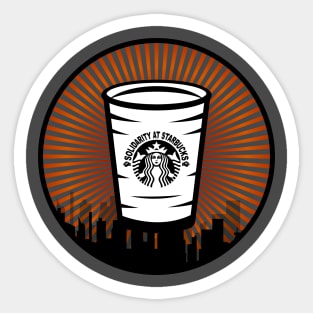 Saurbucks - Starbucks Dinosaur Parody Sticker – Art by Oomles