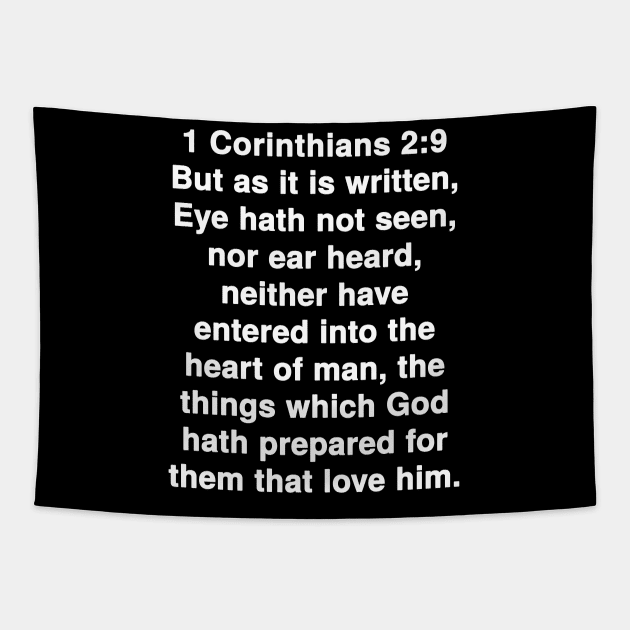 1 Corinthians 2:9  Bible Verse Typography KJV Tapestry by Holy Bible Verses