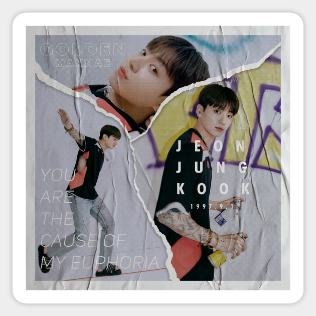 JK Paper Box Design - Bts Jungkook - Sticker